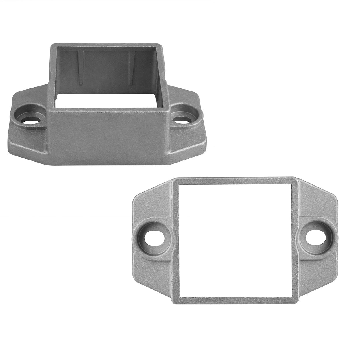 Set of 10 Aluminum Square Post Flange Base for 2"x2" Tube, Rail 2 Inch