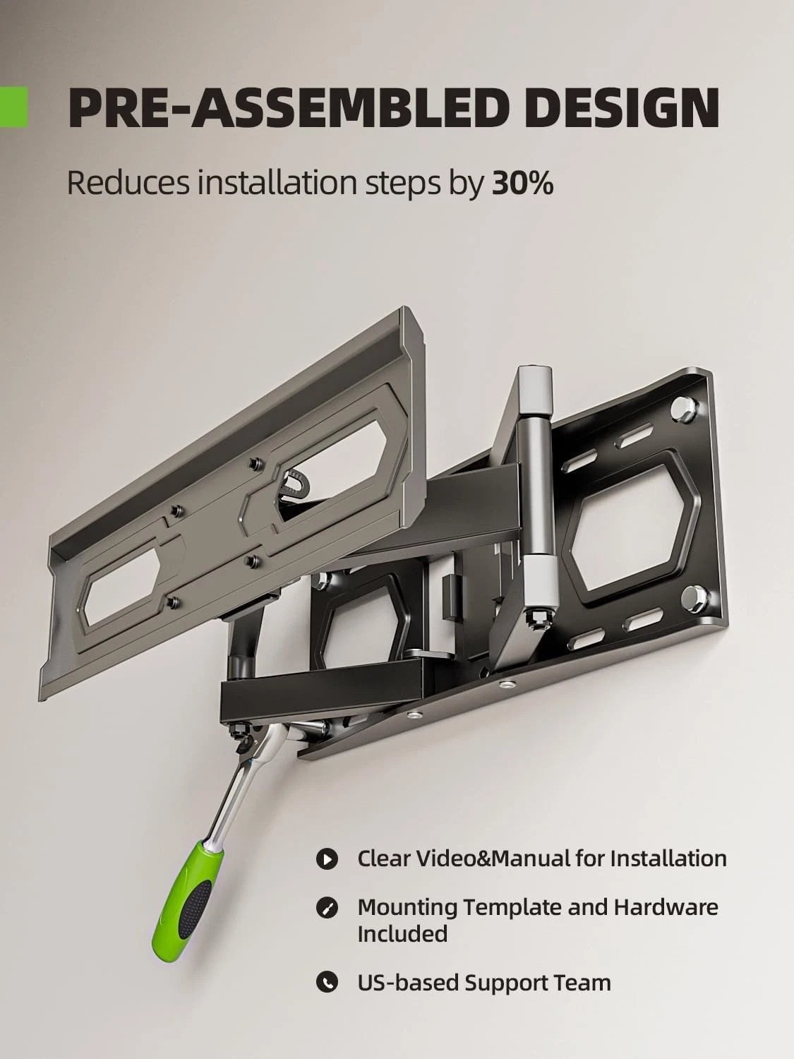 TV Wall Mount for 32-74 Inch Flat Screen/LED (No Part Numbers)