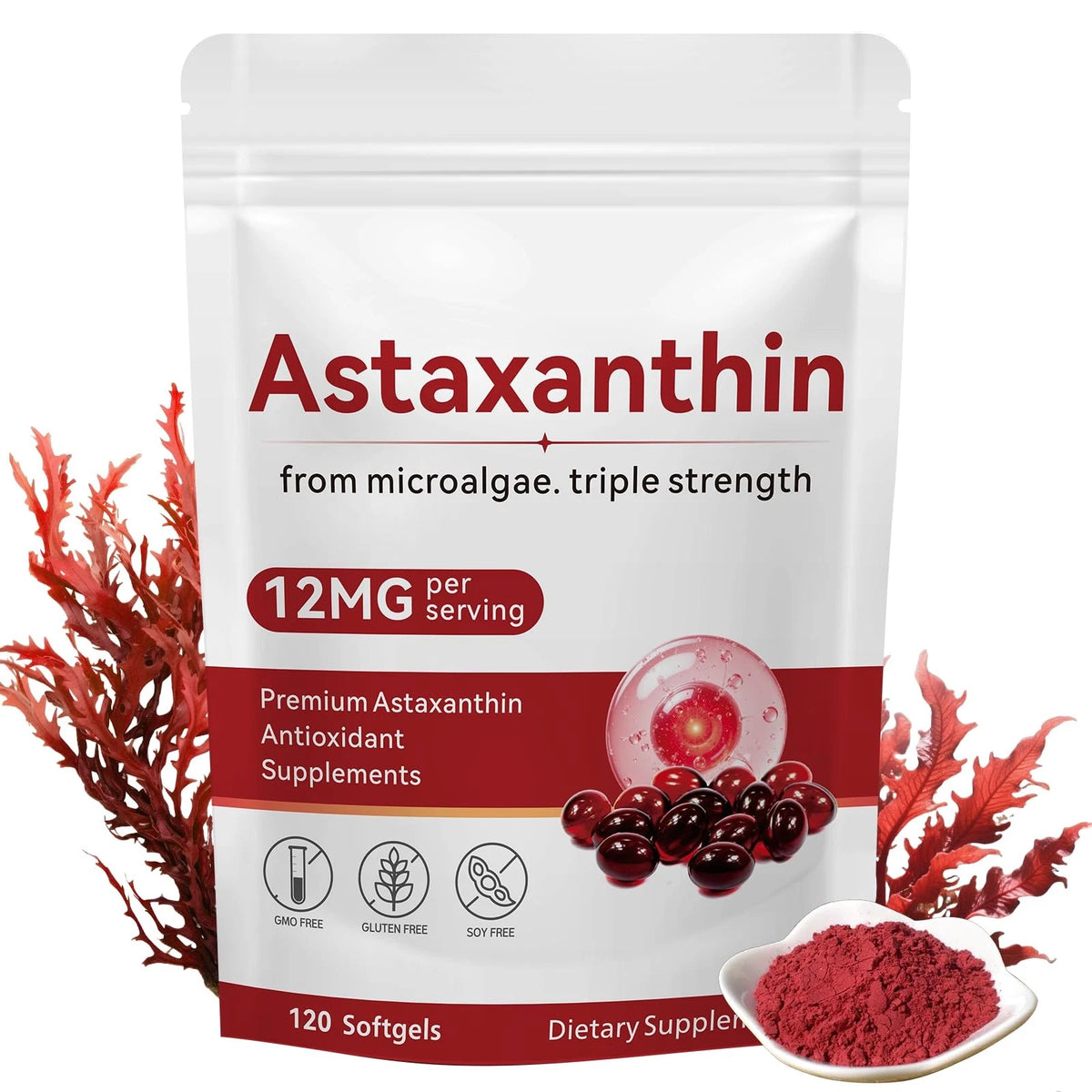 Astaxanthin 12mg Softgels for Premium (Pack of 1)