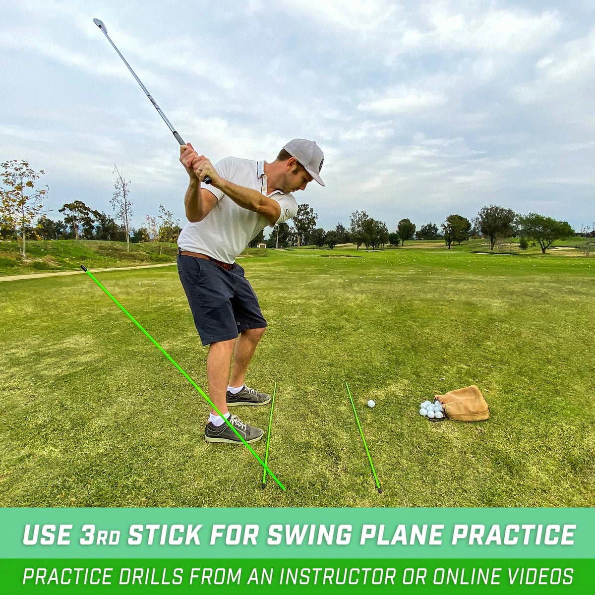 3X Golf Alignment Training Sticks for GoSports (48 Inch)