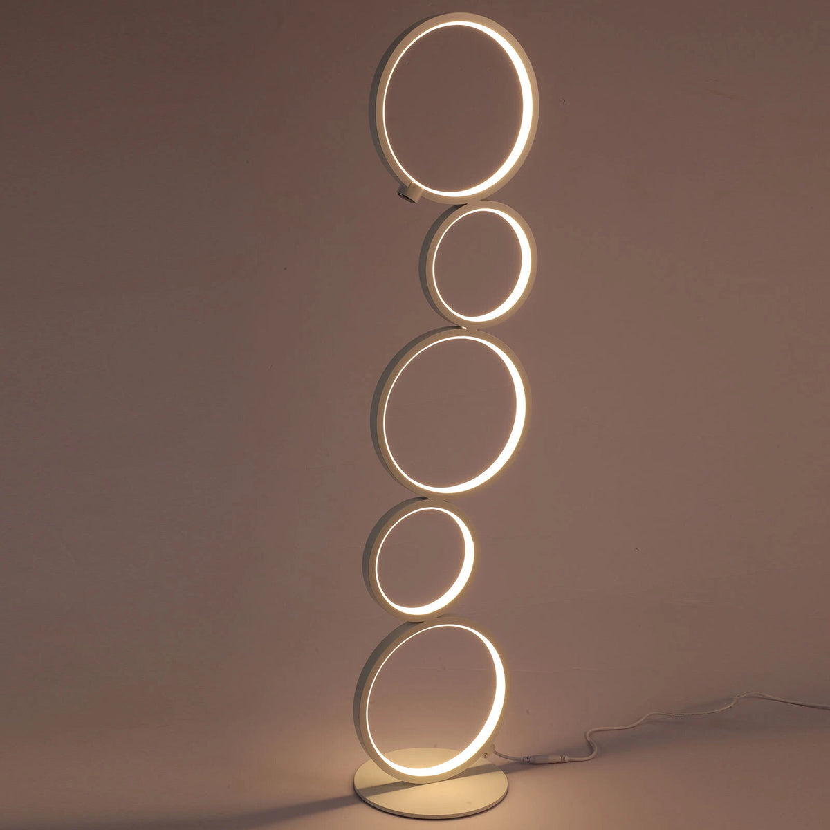 5 Rings LED Floor Lamp for Living Room Bedroom Decor (Modern)