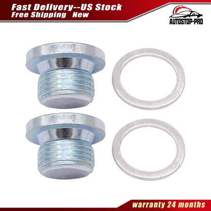 2Pc Engine Oil Drain Plug for Porsche 911 Cayman Boxster (2009–2016) 900-219-020-31, 90021902031