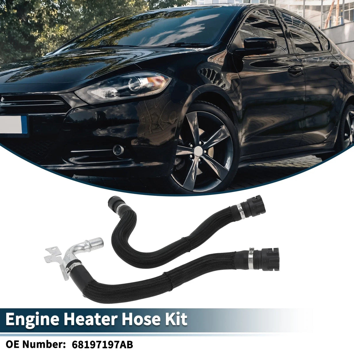 Set of 1 Heater Hose for Dodge Dart (2013–2016) No.68197197AB