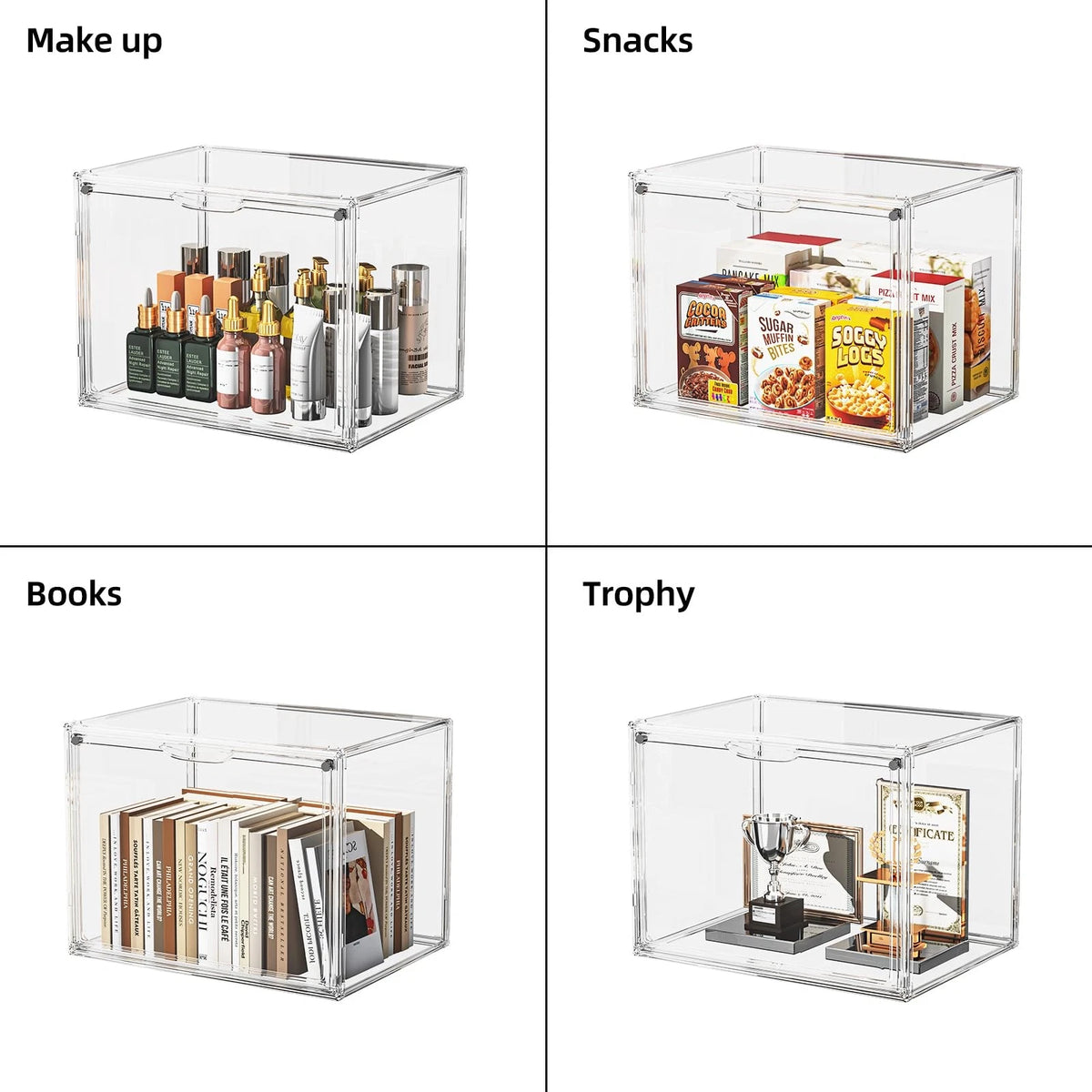 Extra Large Clear Acrylic Display Case Stackable XXL (1 Pack)
