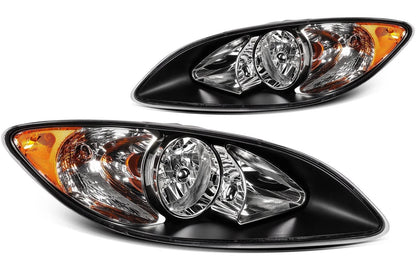 Pair of Black Halogen Headlights for International Prostar (2008–2016)