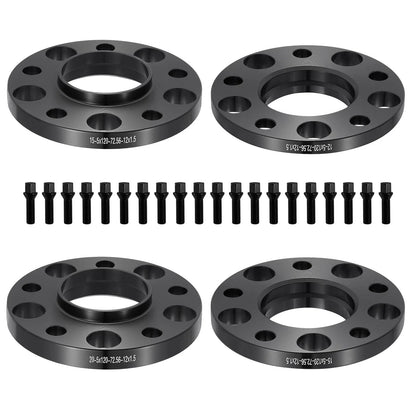 Set of 4 Hubcentric Wheel Spacers 15mm 20mm 5x120 72.56 CB for BMW 750iL (1995–2001)
