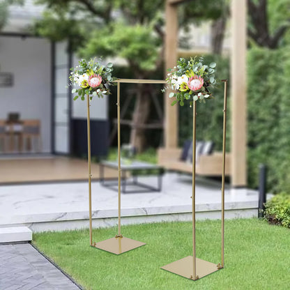 1x1.2M Golden Metal Wedding Arch Backdrop Stand Kit for Wedding Party