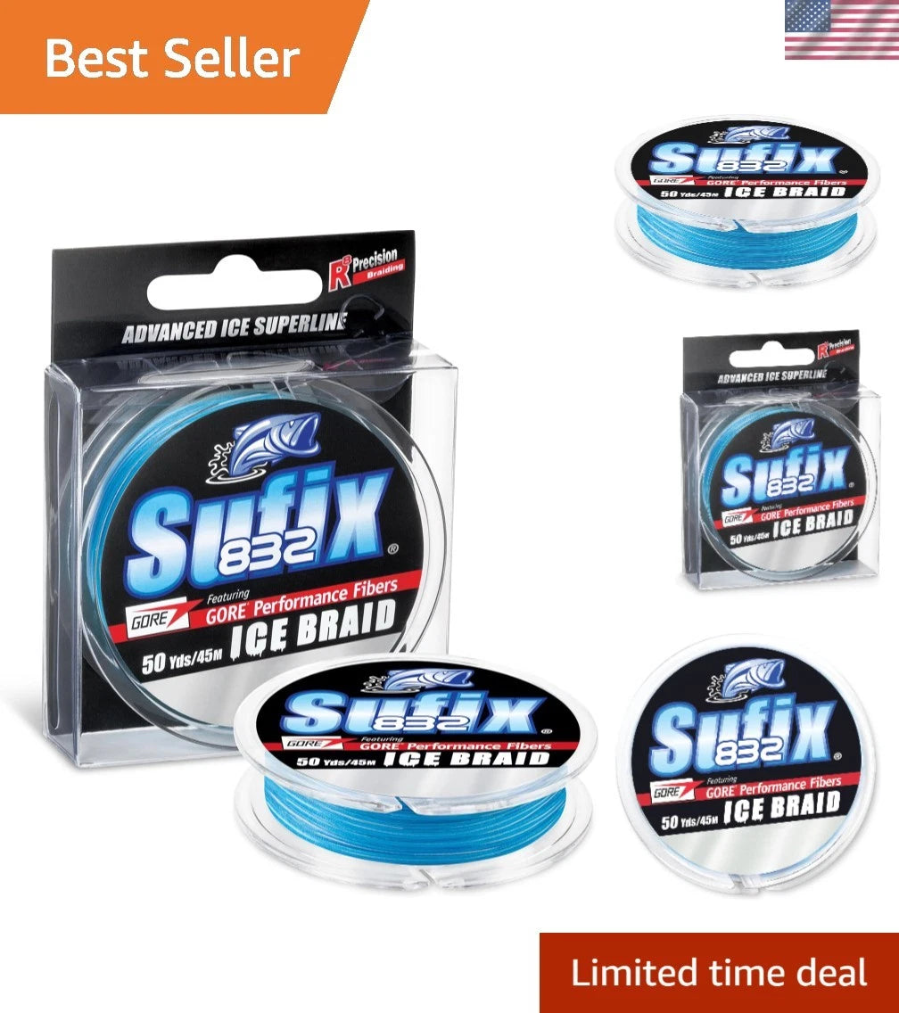 50 Yards High Sensitivity Ice Fishing Line - 4 lb - Ice Camo Design