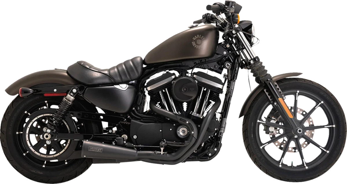 2-into-1 Upsweep Black Exhaust for Harley Sportster (2014–2022)