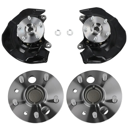 4X Front Steering Knuckle w/ Rear Wheel Hub Bearing for Toyota Camry (2007–2009)