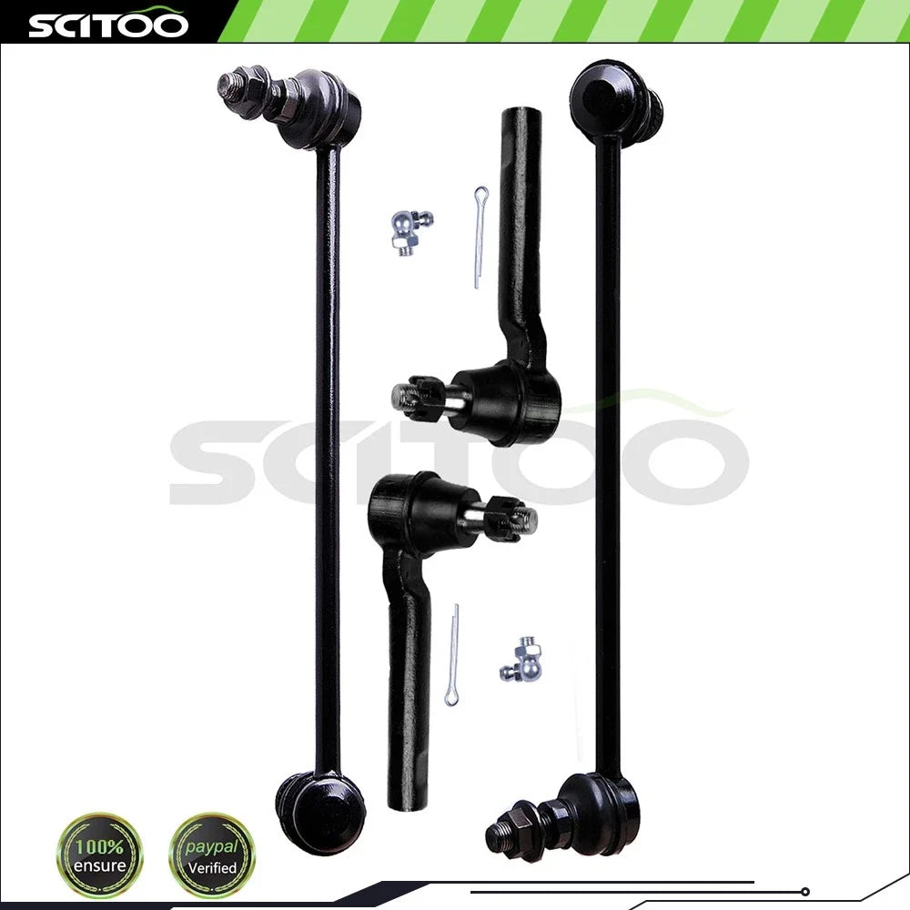 Suspension Kit Set of 2 Front Tie Rod End Sway Bar End Link for Nissan Quest (2004–2009)