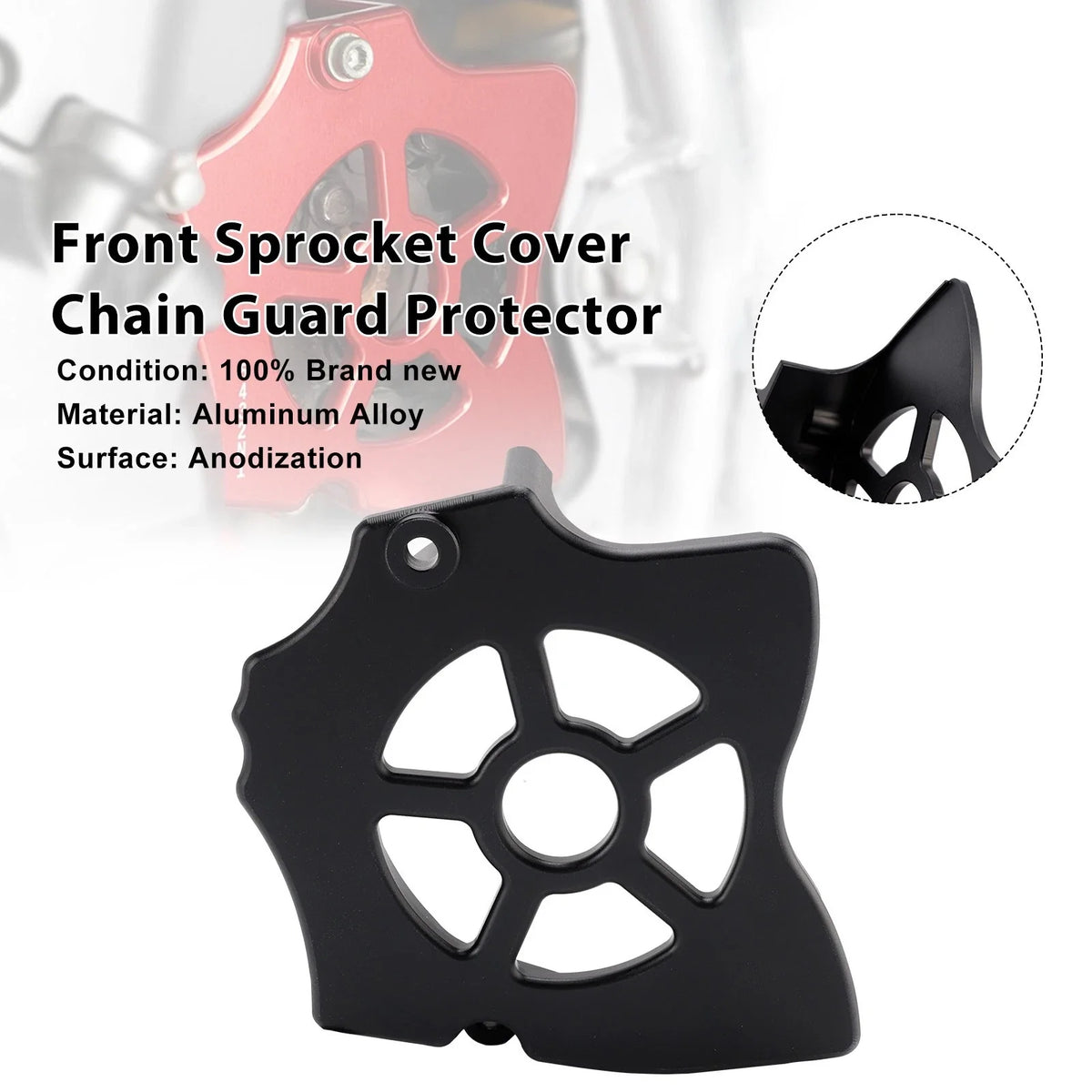 Front Sprocket Cover Chain Guard for Honda XR650L (1993–2025) Black