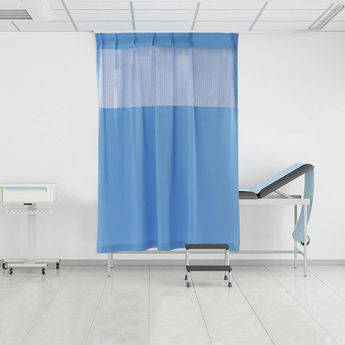 Large Hospital Cubicle Curtain with Strong Flat Hooks for Medical Clinic