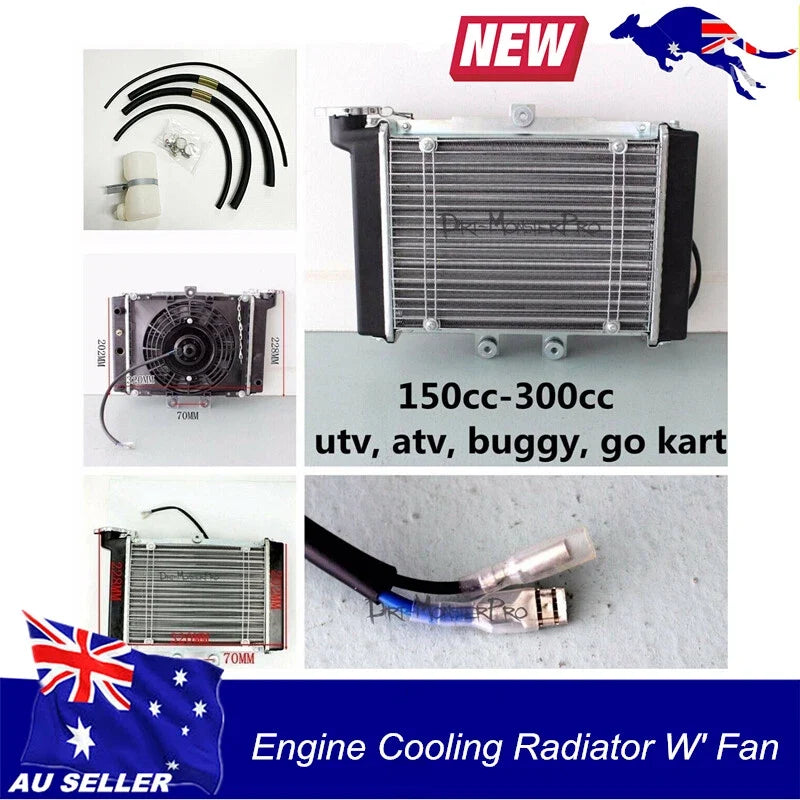 Radiator with Fan for Atomik 150/200/250CC ATV Quad Buggy Go Kart