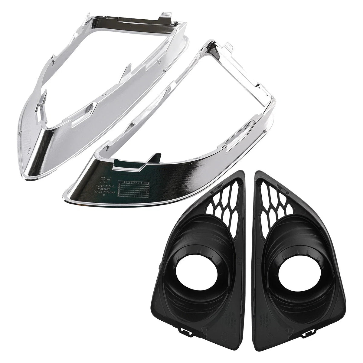Chrome Fog Light Grille Cover for Ford Fusion (2010–2012) Driver Passenger Side