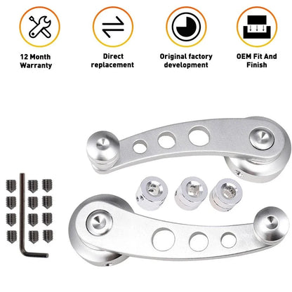 Chrome Billet Aluminum Crank Handle for Hot Rod Chevy Ford Chrysler (No Year)