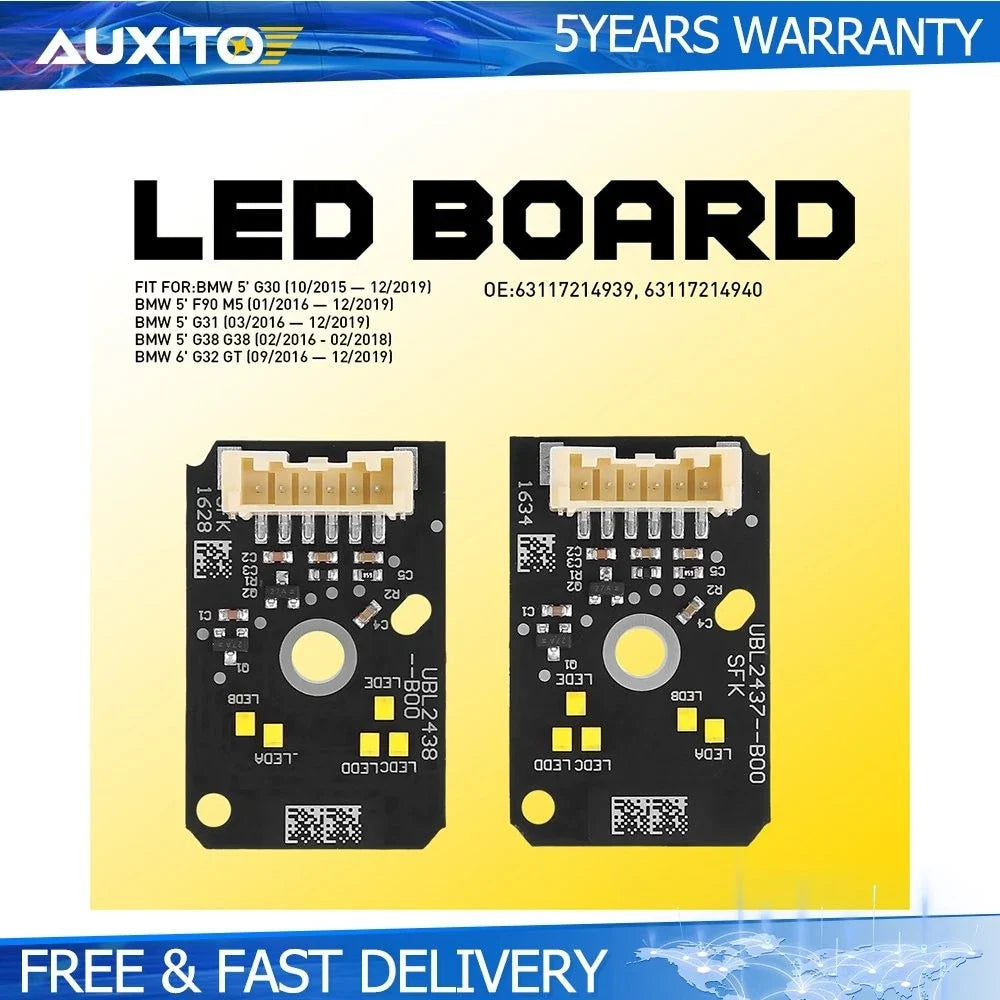 Yellow DRL LED Boards for BMW G30 530i 540i (2017–2021)