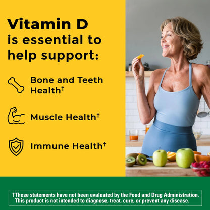 Nature Made Vitamin D3 K2 Supplement 5000 IU (125 mcg) 30 Count