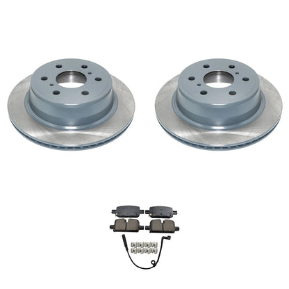 Set of 2 DuraGo Rear Rotors & Akebono ProACT Ceramic Brake Pads for Silverado 1500 (2014–2018)