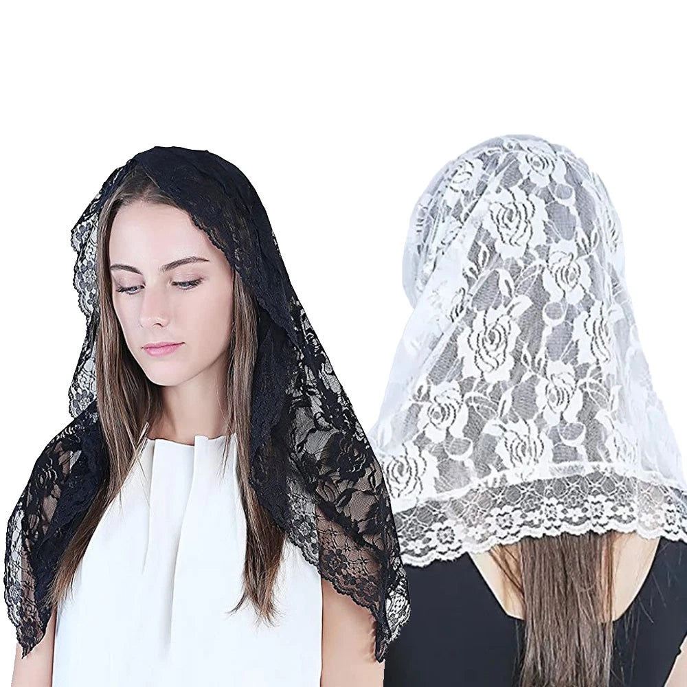 Lace Mantilla Veil for Church Chapel (No Part Numbers Supplied)