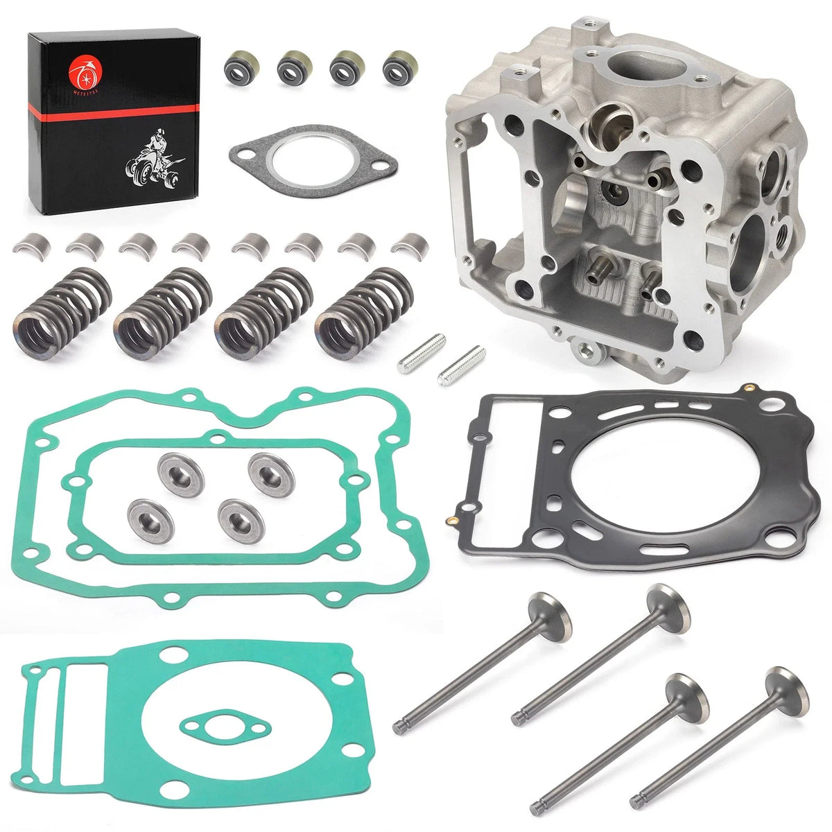 Engine Cylinder Head with Valve Gasket Kit for Polaris Big Boss 500 6x6 (1998–2002)