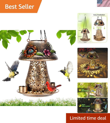 Multi-Functional Solar Bird Feeder & Night Light for Garden Decor
