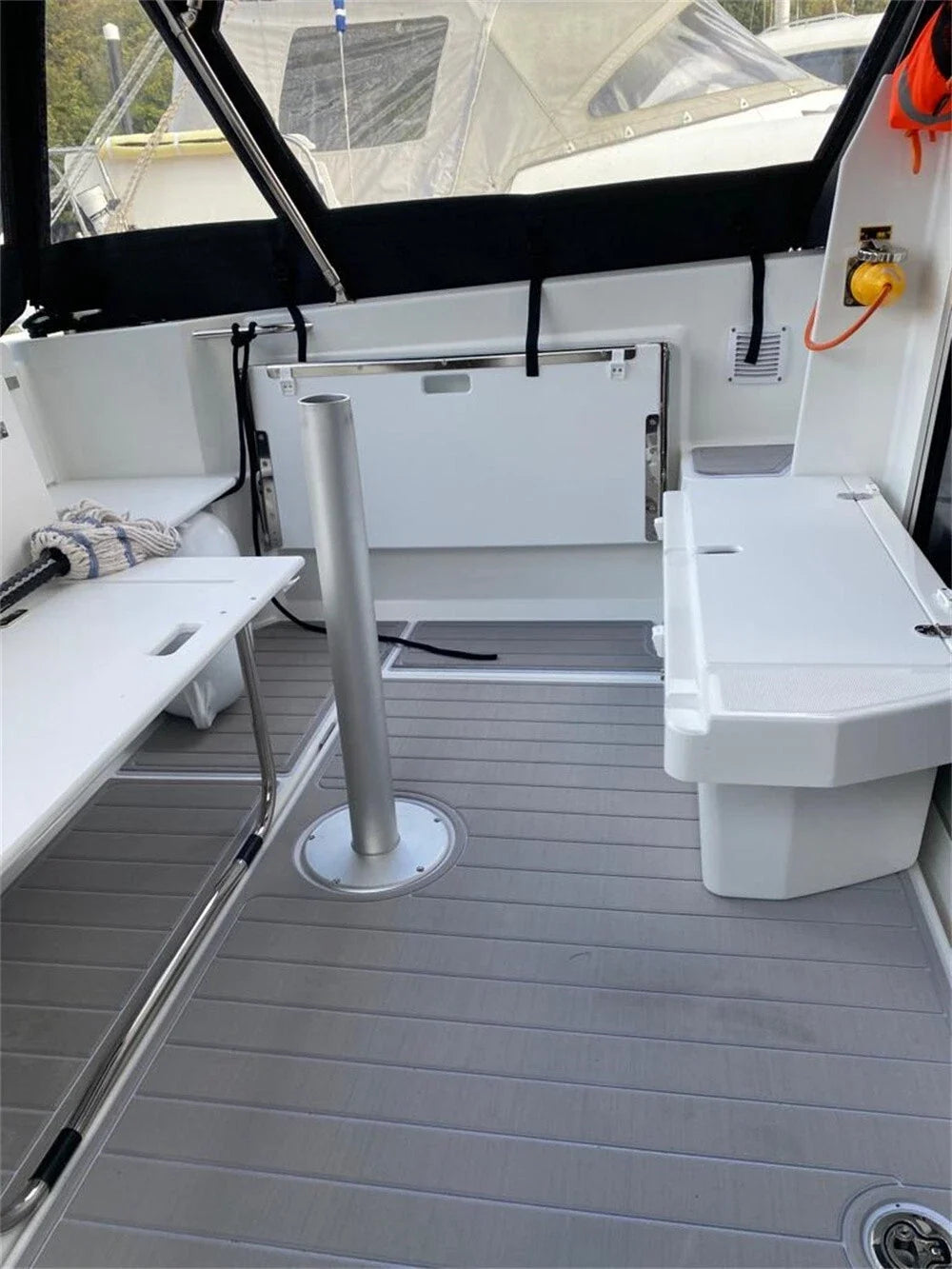 Swim Platform Cockpit Pad for Jeanneau Merry Fisher 795 (2021) - EVA Teak Flooring