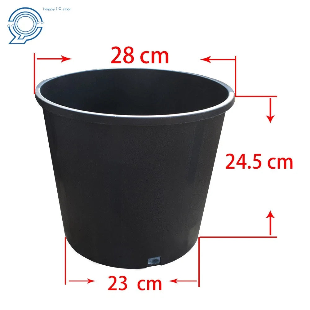 Set of 10 Black Thermoformed Nursery Pots for Plants (3 Gallon)