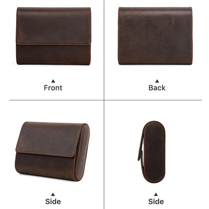 6-Slot Watch Roll Storage Box for Jewelry Display Travel Case