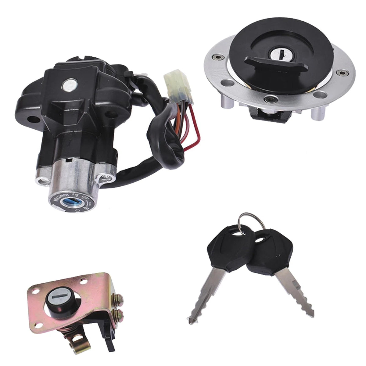 Ignition Switch Fuel Cap Seat Lock Keys for Suzuki
