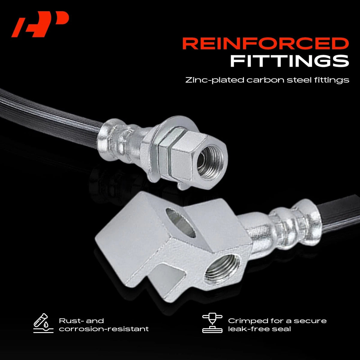 Rear Center Brake Hydraulic Hose for Ford F-250 Super Duty (2005–2010) 5C3Z2282AA, 2204690