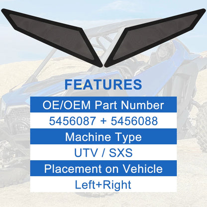 Set of 2 Intake Mesh Screens for Polaris RZR (5456087 5456088)