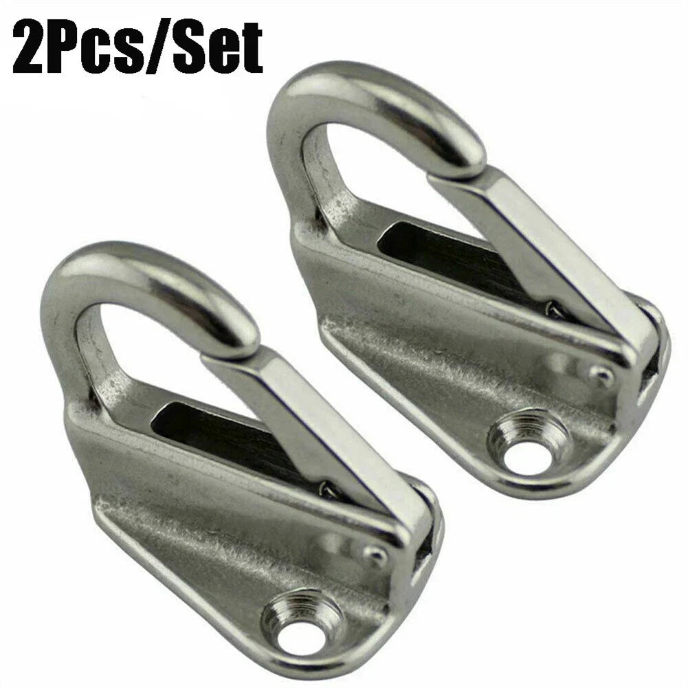 2X Stainless Steel Spring Snap Fending Hook for Marine Boat Hardware