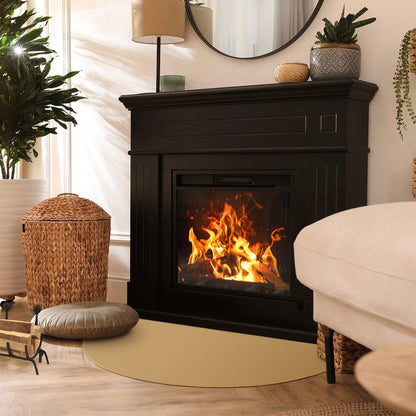 24x42 Inch Fireproof Half Round Hearth Mat for Fireplace Protection
