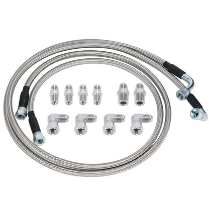 6AN 52" Transmission Fluid Oil Cooler Hose Line Kit for GM Chevy Ford