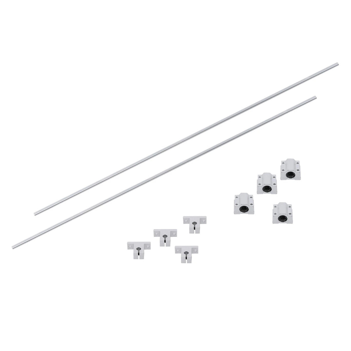 2Pcs Rail Guide 8x750mm with 4 SCS8UU Ball Bearings & SK8 Support