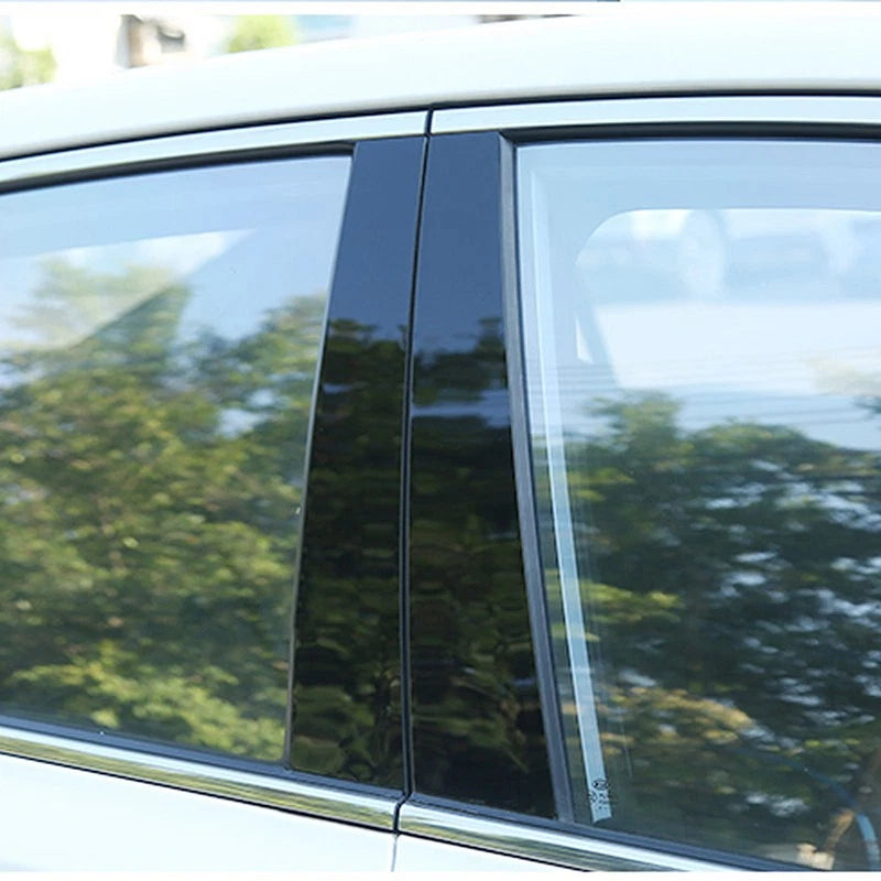 8pc Black Exterior Pillar Posts Stickers for Hyundai Creta Ix25 (2014–2019)