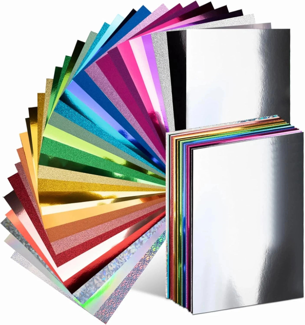 30 Pack Metallic Glitter Cardstock Paper Sheets 8" x 12"