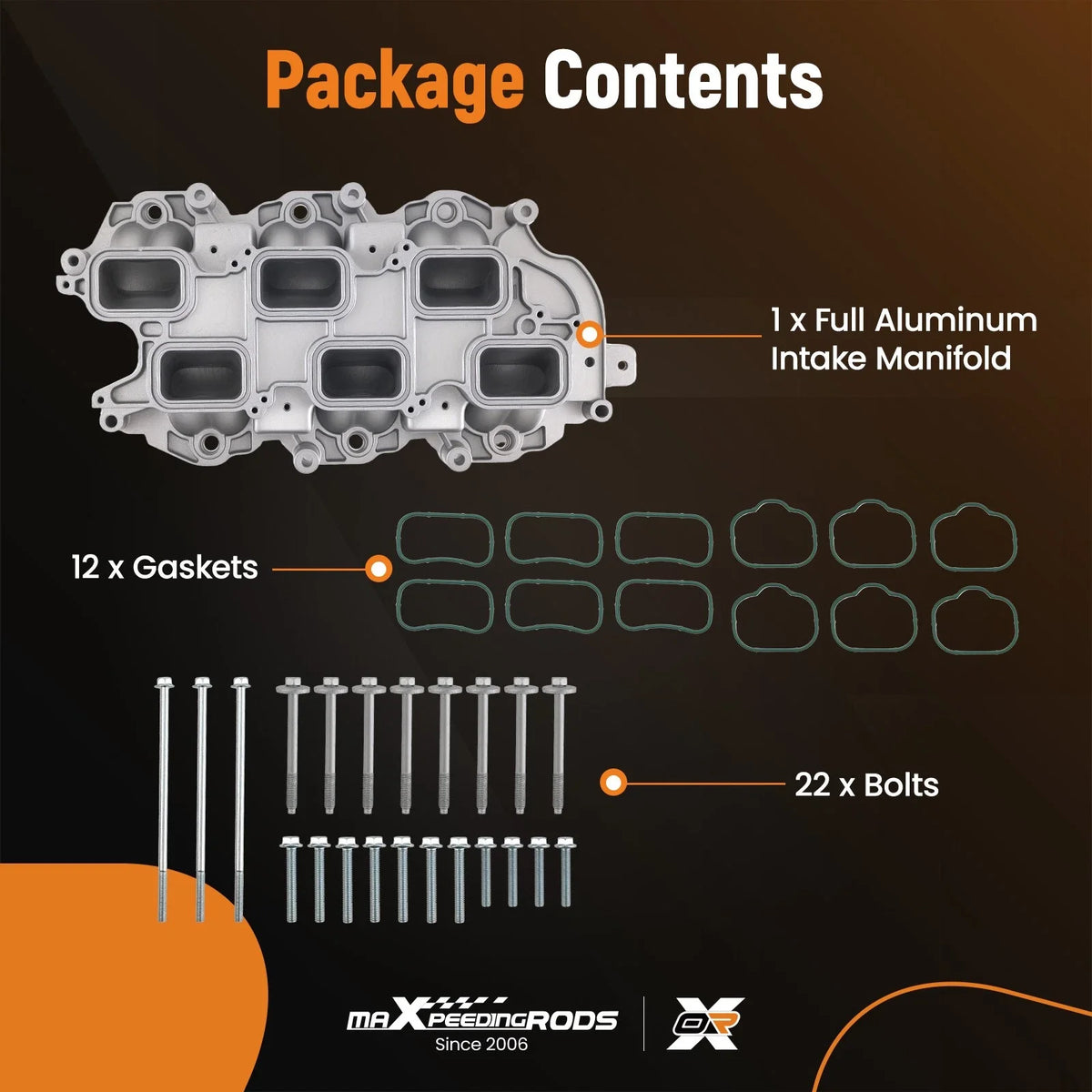 Aluminum Lower Intake Manifold for Jeep Wrangler, Dodge Journey, RAM C/V (3.6L)