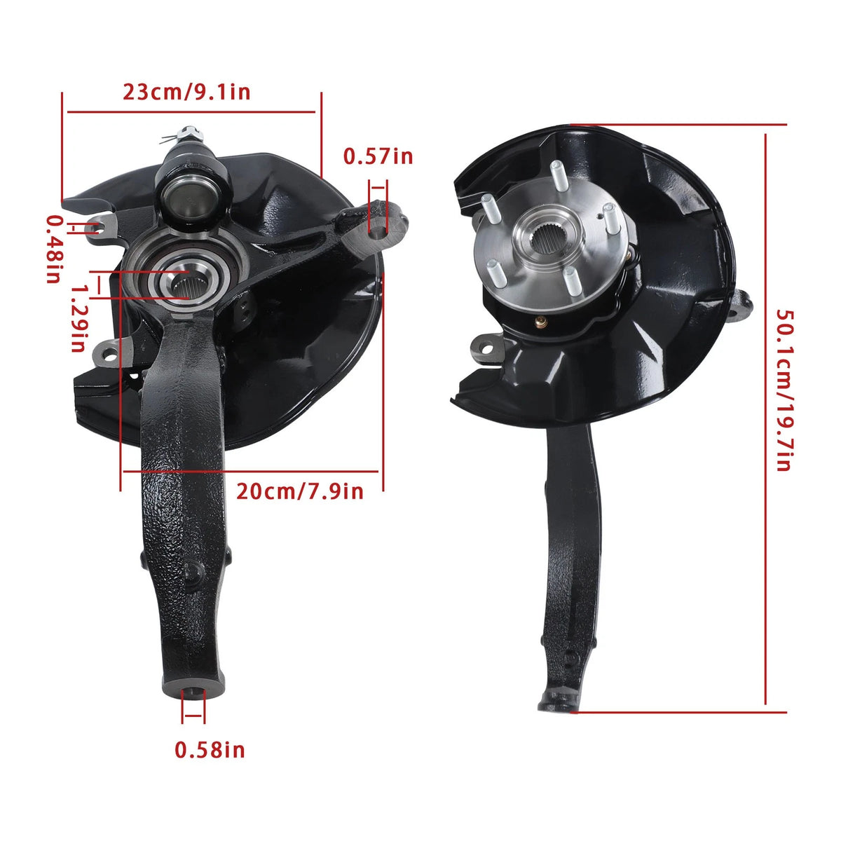 Front Wheel Bearing Hub Knuckle Assembly for Acura TSX (2009–2014) AUD60144D, 51210TA0020, 51215TA0020