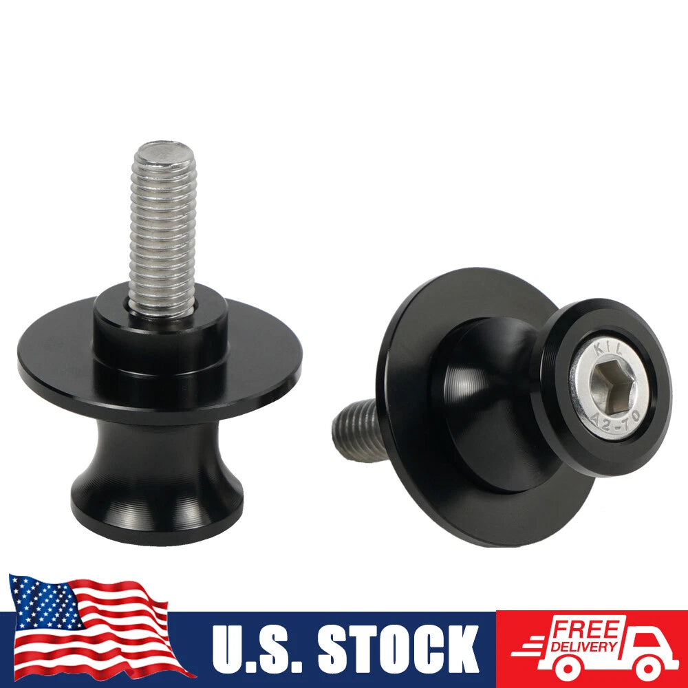 Pair CNC Aluminum M10 Swingarm Sliders Spools for Kawasaki Z1000 ZX-6R (2003–2012)
