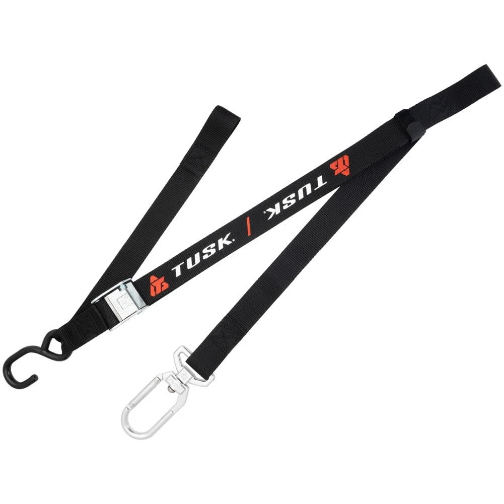 Swivel-Hook Carabiner Soft-Loop Tie for Motorcycle (1.5 inches x 84)