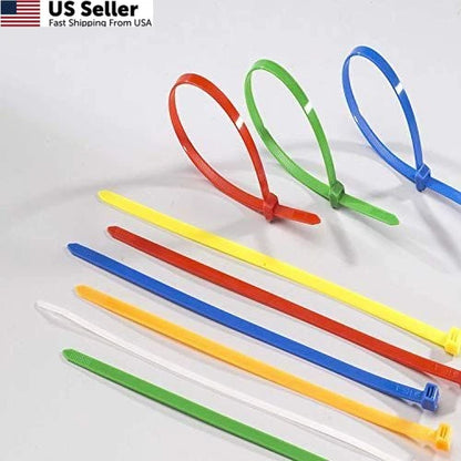 Set of 1000 Green Zip Ties 4 Inch, 18lb Strength
