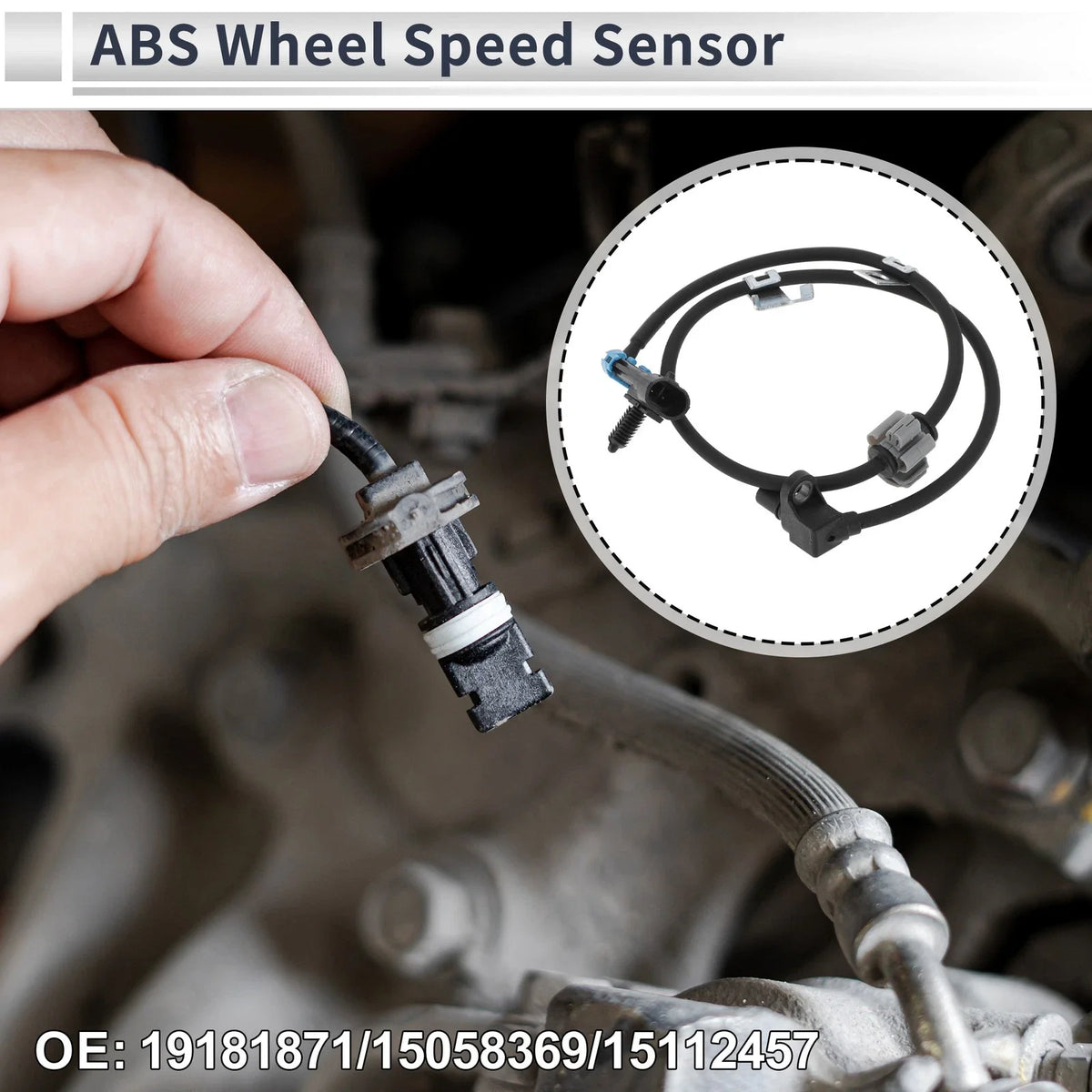 ABS Wheel Speed Sensor No.19181871 for Chevrolet Astro (2003–2004) 1 Pc Front Left