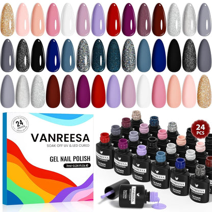 24 Pcs Gel Nail Polish Set for (2023)