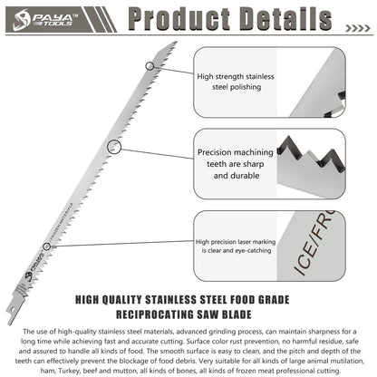12-Inch Stainless Steel Reciprocating Saw Blades (Set of 2)