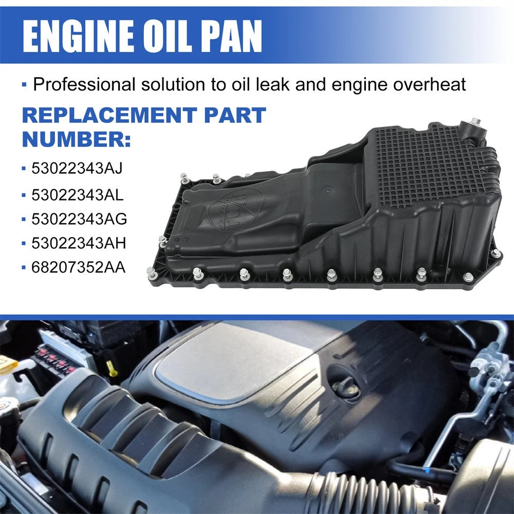 Engine Oil Pan for Dodge Durango Jeep Grand Cherokee (2011–2018) 53022343AL, 53022343AJ