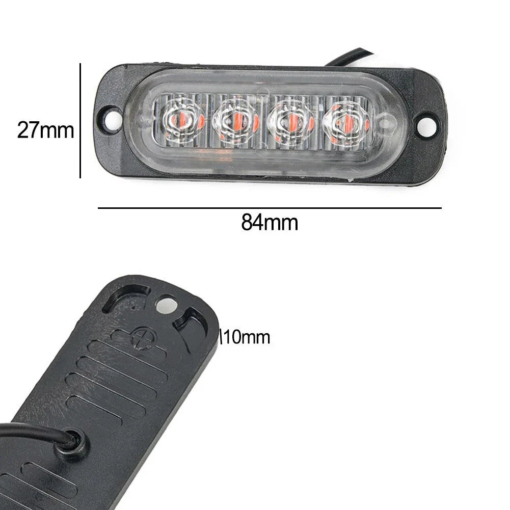 Set of 4 LED Work Light Flood Bar for Car ATV Off-Road (12V/24V)