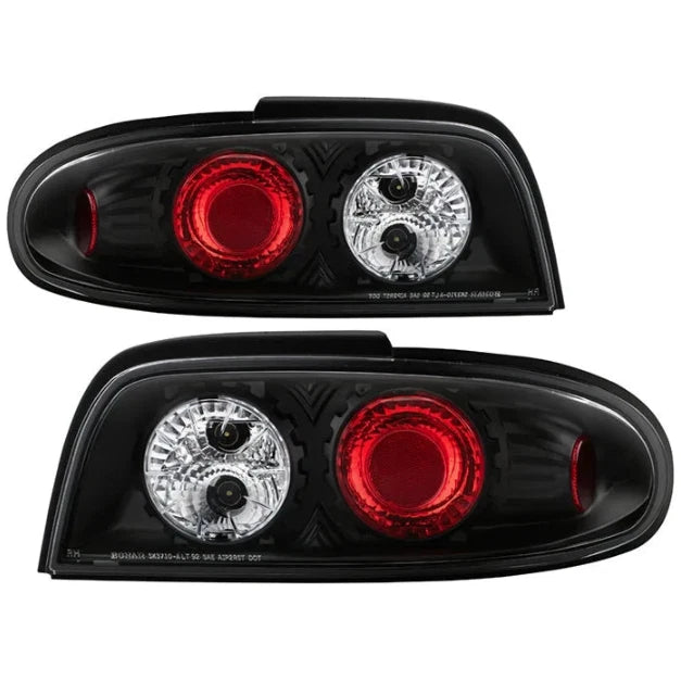 Set of 2 Black Euro Tail Lights for Nissan Altima (1993–1997) NTR710B