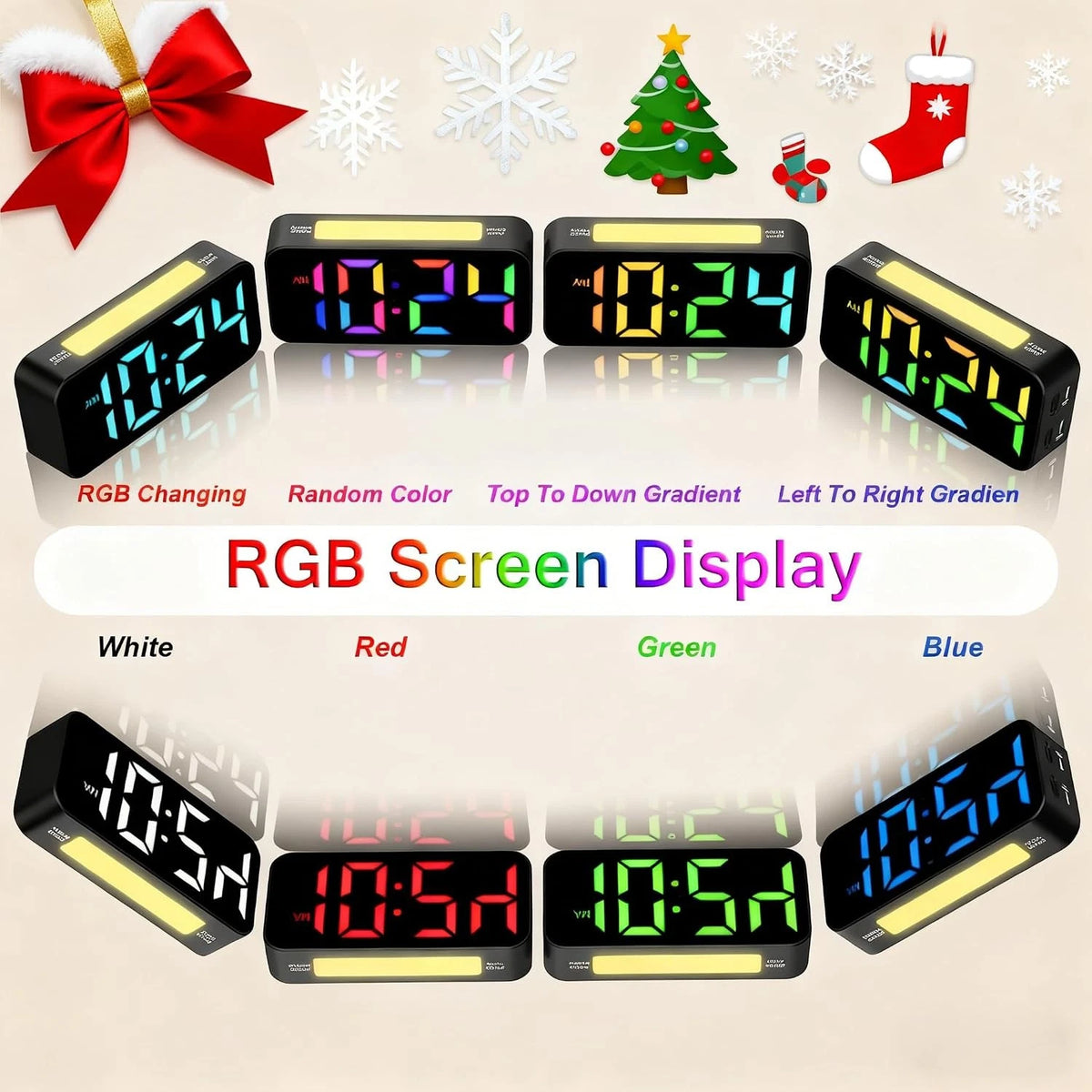 Loud Alarm Clock for Bedrooms Heavy Sleepers (Plug-in Digital)